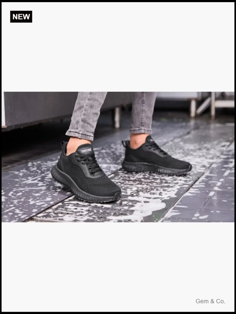 Non Slip Work Shoes Slip Resistant Kitchen Chef Nurse Shoes Mesh Breathable